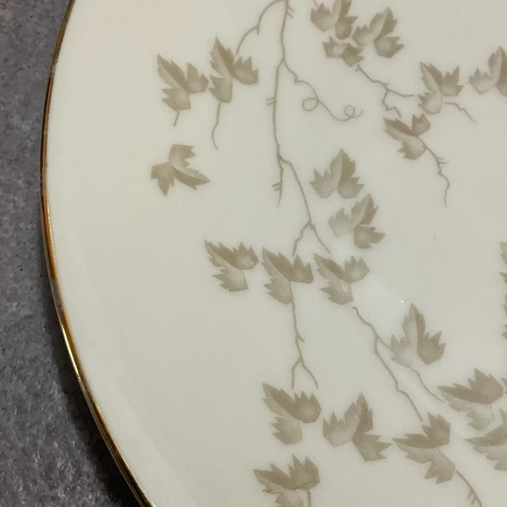 Elegant Cream and Gold Dinner Plate